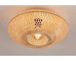 Lumidora Plafondlamp 74516 - Plafonniere - JOAH - E27 - Bruin - Naturel - Riet - ⌀ 40 cm