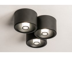 Lumidora Plafondlamp 74584 - Plafonniere - VITI - 3 Lichts - G9 - Zwart - Metaal - Buitenlamp - Badkamerlamp - IP44