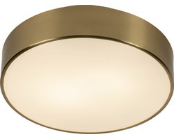 Lumidora Plafondlamp 74719 - Plafonniere - OLYMPIA - 2 Lichts - E27 - Wit - Goud - Messing (kleur) - Metaal - Badkamerlamp - IP44 - ⌀ 32 cm