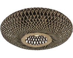 Lumidora Plafondlamp 74748 - Plafonniere - JOAH - E27 - Zwart - Naturel - Rotan - ⌀ 50 cm