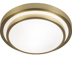 Lumidora Plafondlamp 74761 - Plafonniere - TOLEDO - 2 Lichts - E27 - Wit - Goud - Messing (kleur) - Kunststof - Badkamerlamp - IP44 - ⌀ 34 cm