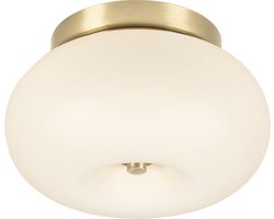 Lumidora Plafondlamp 74925 - Plafonniere - TUBEI - 2 Lichts - E27 - Goud - Beige - Messing (kleur) - Glas - Badkamerlamp - ⌀ 28 cm