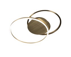 Lumidora Plafondlamp 75020 - Plafonniere - CUZCO - 2 Lichts - Ingebouwd LED - 24.0 Watt - 2400 Lumen - 2700 Kelvin - Goud - Messing (kleur) - Metaal - Met dimmer - Badkamerlamp