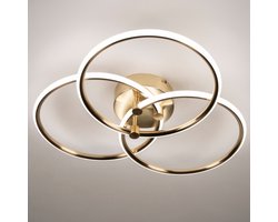 Lumidora Plafondlamp 75022 - Plafonniere - CUZCO - 3 Lichts - Ingebouwd LED - 24.0 Watt - 2400 Lumen - 2700 Kelvin - Goud - Messing (kleur) - Kunststof
