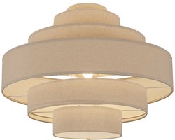 Lumidora Plafondlamp 75084 - Plafonniere - POLIGNANO - E27 - Beige - Creme - Textiel - ⌀ 52 cm