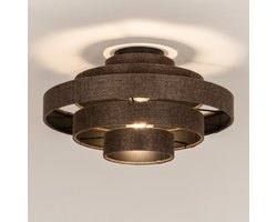 Lumidora Plafondlamp 75091 - Plafonniere - JULIA - E27 - Zwart - Bruin - Metaal - ⌀ 38 cm