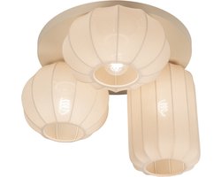 Lumidora Plafondlamp 75177 - Plafonniere - TACK - 3 Lichts - E27 - Beige - Textiel - ⌀ 43 cm
