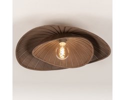 Lumidora Plafondlamp 75617 - Plafonniere - FABRIANO - E27 - Bruin - Textiel