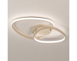 Lumidora Plafondlamp 75624 - Plafonniere - STELLA - 2 Lichts - Ingebouwd LED - 30.0 Watt - 3000 Lumen - 2700 Kelvin - Beige - Metaal - Met dimmer