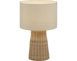 Lumidora Tafellamp 74740 - E27 - Wit - Naturel - Riet - ⌀ 33 cm