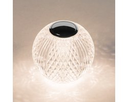 Lumidora Tafellamp 75113 - CINTRA - Ingebouwd LED - 1.5 Watt - 95 Lumen - 2700 Kelvin - Chroom - Transparant - kleurloos - Kunststof - Met dimmer - ⌀ 9 cm