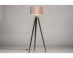 Lumidora Vloerlamp 30960 - ANTIQUA - E27 - Zwart - Roze - Koper - Metaal - ⌀ 51 cm