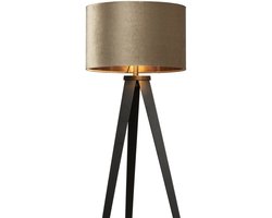 Lumidora Vloerlamp 30962 - ANTIQUA - E27 - Zwart - Koper - Taupe - Metaal - ⌀ 51 cm