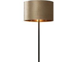 Lumidora Vloerlamp 30969 - REGINA - E27 - Zwart - Koper - Taupe - Metaal - ⌀ 40 cm