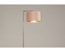 Lumidora Vloerlamp 31091 - BRED - E27 - Roze - Koper - Staalgrijs - Metaal
