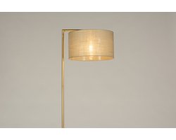 Lumidora Vloerlamp 31208 - BRED - E27 - Goud - Messing (kleur) - Taupe - Metaal