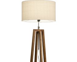 Lumidora Vloerlamp 31261 - LILLE - E27 - Bruin - Beige - Zand - Hout - ⌀ 45 cm