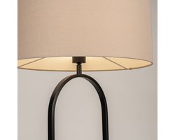 Lumidora Vloerlamp 31498 - WENEN3 - E27 - Zwart - Taupe - Metaal