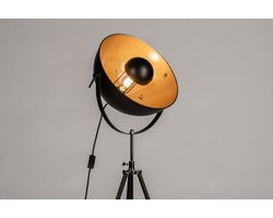 Lumidora Vloerlamp 73201 - LENA - E27 - Zwart - Goud - Metaal