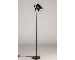 Lumidora Vloerlamp 74149 - BRESCIA - E27 - Zwart - Messing (kleur) - Metaal