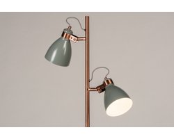 Lumidora Vloerlamp 74469 - RITA - 2 Lichts - E14 - Grijs - Koper - Roodkoper - Metaal