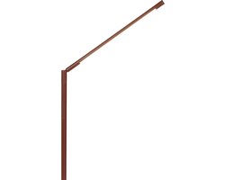 Lumidora Vloerlamp 75079 - BERDIEN - Ingebouwd LED - 6.0 Watt - 540 Lumen - 2700 Kelvin - Rood - Bruin - Metaal - Met dimmer