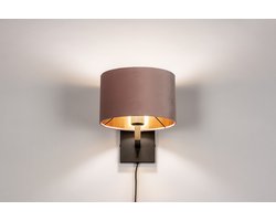 Lumidora Wandlamp 30901 - Voor binnen - SIENA - E27 - Zwart - Roze - Koper - Metaal