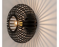Lumidora Wandlamp 31117 - Voor binnen - FELIX - E27 - Zwart - IJzer - ⌀ 24 cm