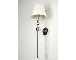 Lumidora Wandlamp 71585 - Voor binnen - MINKA - E27 - Chroom - Creme - Metaal