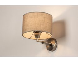 Lumidora Wandlamp 71814 - Voor binnen - ADELAIDE - E27 - Grijs - Staalgrijs - Taupe - Staal