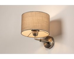 Lumidora Wandlamp 71814 - Voor binnen - FREEL - E27 - Grijs - Staalgrijs - Taupe - Staal