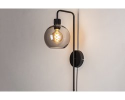 Lumidora Wandlamp 74041 - Voor binnen - MARIEKE - E27 - Zwart - Grijs - Metaal