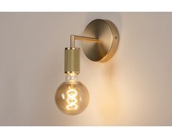 Lumidora Wandlamp 74315 - Voor binnen - WILLEMS - E27 - Goud - Messing (kleur) - Metaal