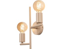 Lumidora Wandlamp 75160 - Voor binnen - BRILO - 2 Lichts - E27 - Beige - Metaal