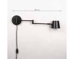 Lumidora Wandlamp 75318 - Voor binnen - SYDNEY - GU10 - Zwart - Metaal