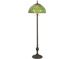 Lumilamp Tiffany Vloerlamp Groen Glas