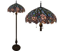 Lumilamp Tiffany Vloerlamp Meerkleurig Glas Geen vorm