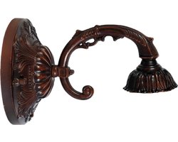 LumiLamp Wandlamp Tiffany 15x23x15 cm Bruin Metaal Muurlamp