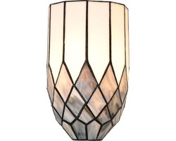 Lumilamp Wandlamp Tiffany 18x27 cm Grijs Glas