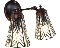 Lumilamp Wandlamp Tiffany 30x23x23 cm Transparant Glas