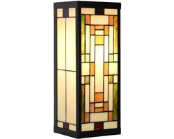 Lumilamp Wandlamp Tiffany Beige Glas Geen vorm