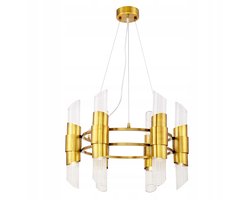 Lumina Deco Charlston Hanglamp - 6 Lichtpunten, Messing & Glas