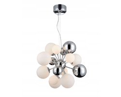 Lumina Deco Galaksida Hanglamp - Chroom & Wit Glas - E27/G9