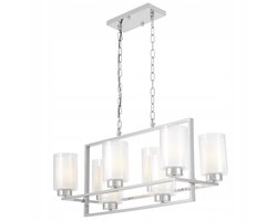 Lumina Deco Lino W8 hanglamp - Modern chroom, 8xE14