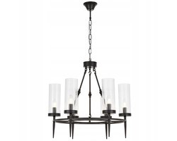 Lumina Deco Moratti W6 Hanglamp Zwart Glas Metaal E14