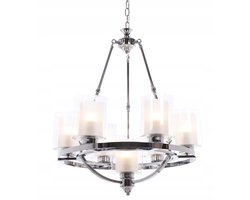 Lumina Deco Santini W7 Loft Hanglamp Chroom 7xE27