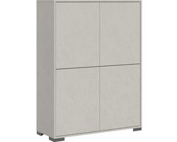 Lumina kasjmier dressoir met 4 deuren, hoog, 90x35x120 cm