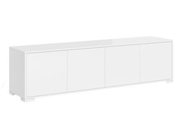 Lumina tv-meubel met 4 deuren, 172x40x48 cm, glanzend wit