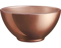 Luminarc Kommetjes/soepkommen/schaaltjes voor dessert/ontbijt - Glas - D13 x 6 cm - koper - Luxe metallic finish