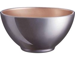 Luminarc Kommetjes/soepkommen/schaaltjes voor dessert/ontbijt - Glas - D13 x 6 cm - lila paars - Luxe metallic finish
